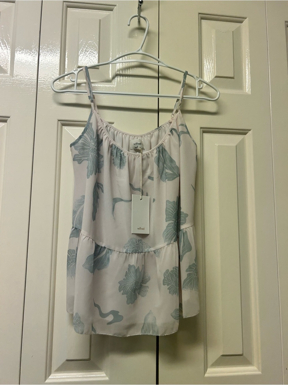 Wilfred Pale Pink Tank Top with Soft Blue Floral Print